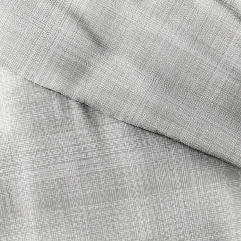Simply Soft Thatch Pattern Duvet Cover Set, Gray, Full/Queen Duvet Cover + 2 Standard Shams