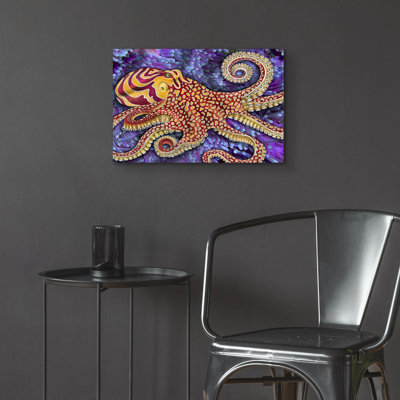  «Octopus 2» par Tim Jeffs, art mural en verre acrylique