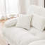 Chenille 4 U en forme de U - avec 2 repose-pieds confortables en blanc pour une personnalisation de l'espace polyvalent élégant du canapé
