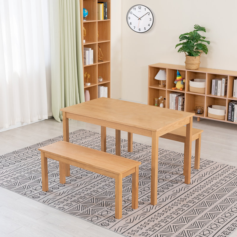 Reynoldsburg 4 - Person Solid Oak Dining Set
