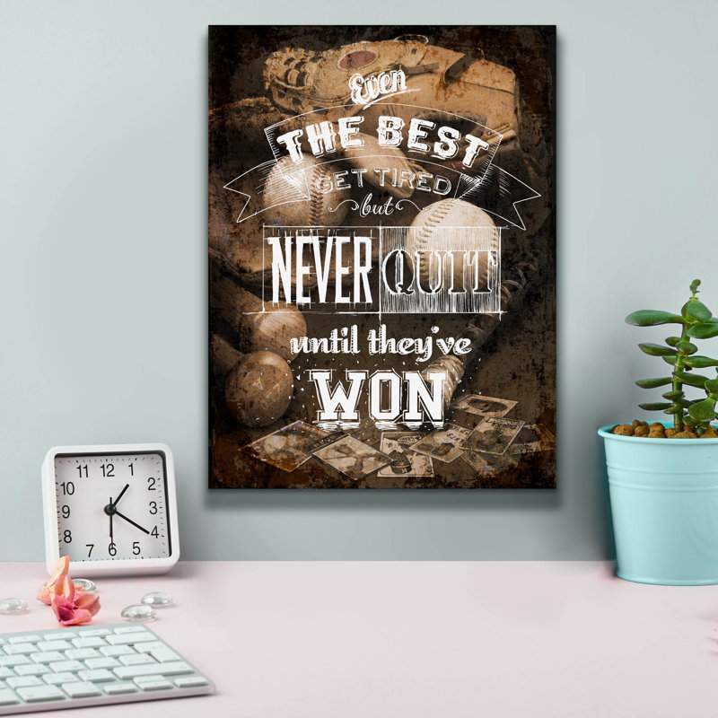 "Epic Graffiti" Never Quit "par Art Licensing Studio, impression sur toile, H 16 po x l 12 po