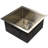 15 Inch All Weather Collection Square Undermount Small Radius Stainless Steel Bar/Prep Sink