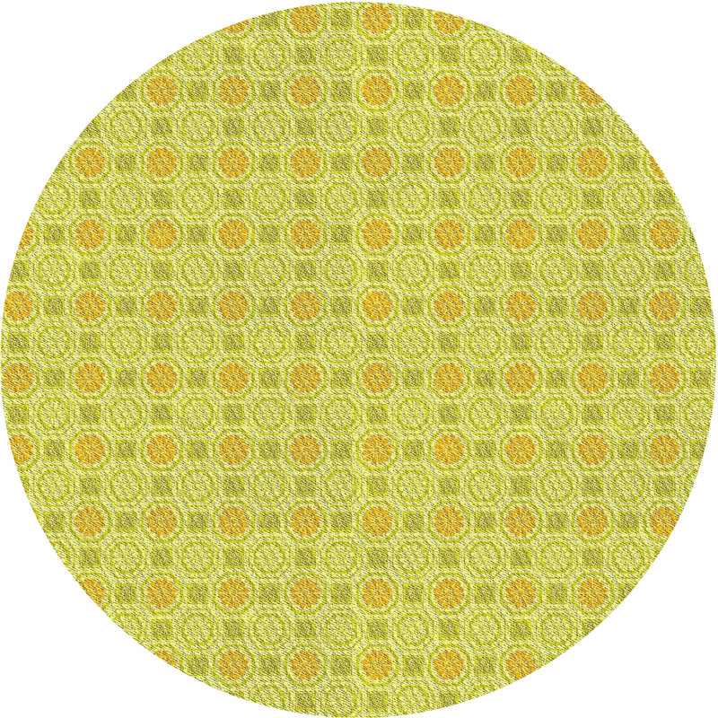 Tapis vert à motif géométrique Kodi, Rond 8 pi