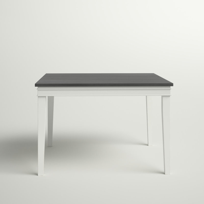 Counter Height Extendable Dining Table, White/Gray