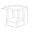 Table de bout à tablette contemporaine en bois Athens avec plateau en placage durable et rangement supplémentaire, parfaite pour un décor rustique ou moderne