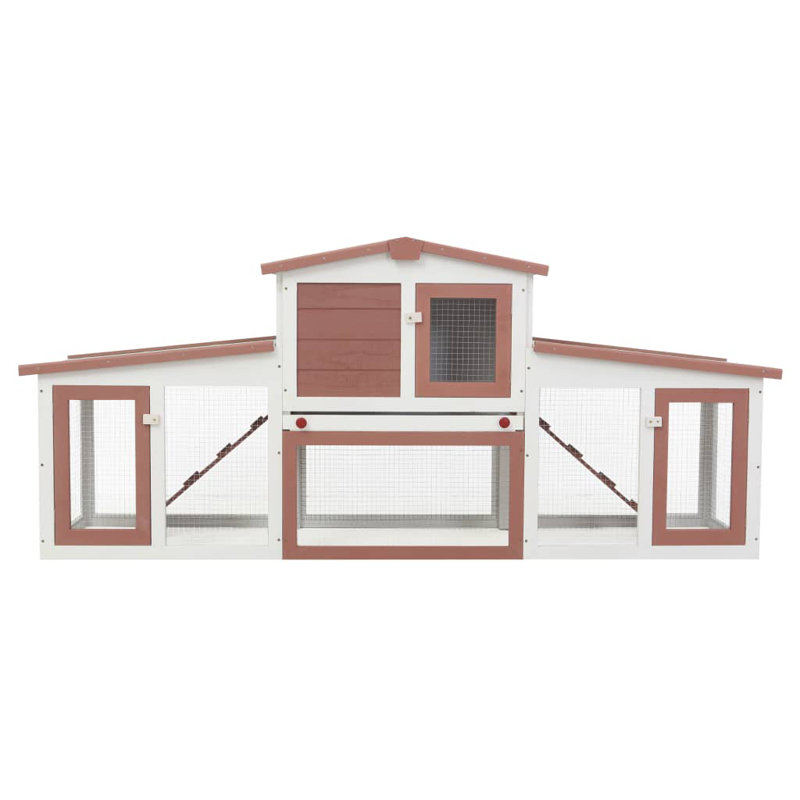 Ludgershall Weather Resistant Rabbit Hutch, Brown