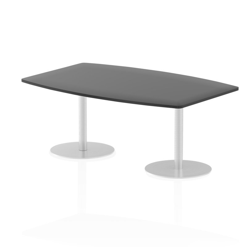 Levolia Rectangle Conference Table, Black, 72.5cm H x 180cm W x 120cm D