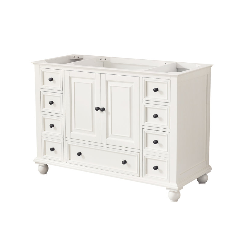 Thompson 48'' W Single Bathroom Vanity Base, French White