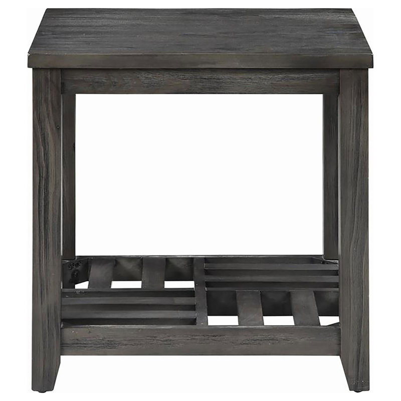 Table de bout rectangulaire grise