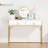 Denerick White Makeup Vanity Table Writing Desk with 2 Storage Drawers
