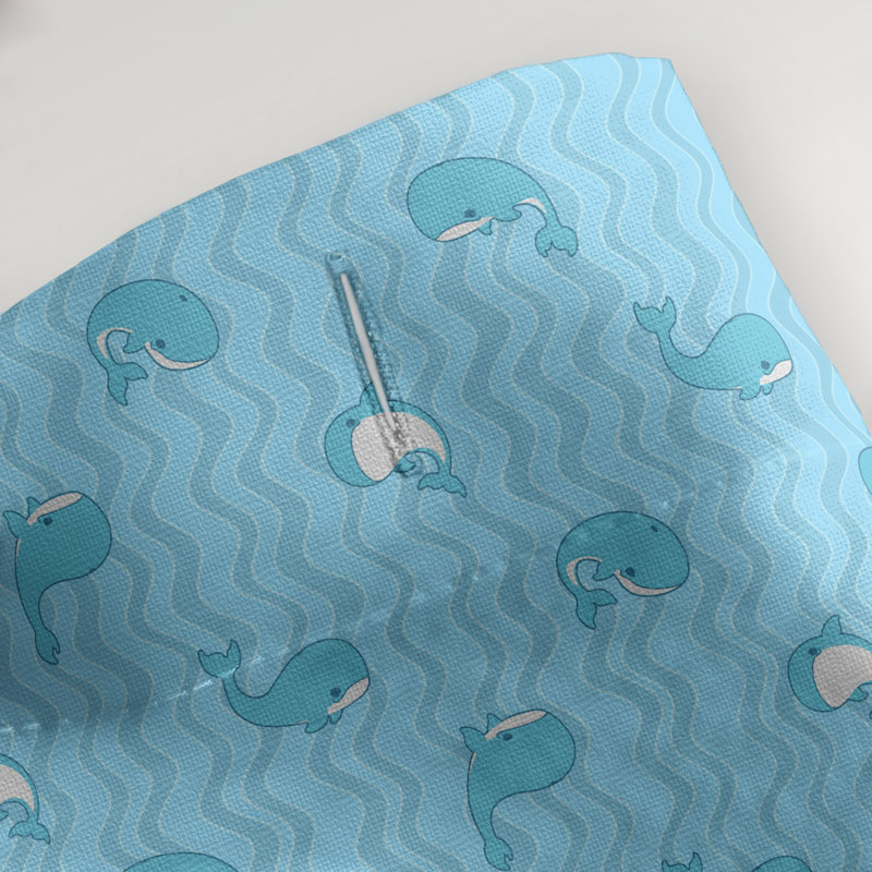 Rideau de douche simple katelyn elizabeth baleines, Bleu sarcelle