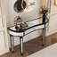 Console de 47 po avec miroir demi-lune et miroir en verre cannelé-2140261058-2140261062-2140261063