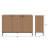 Connor 3-Door Buffet In Light Walnut -1704643341