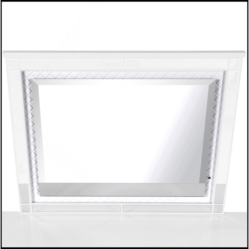 Miroir Livorno G02790-M, champagne argenté