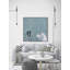 «Black and White In Blue», reproduction sur toile encadrée-817984813
