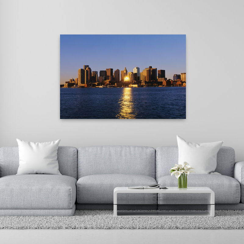 Inner Harbor, Boston, MA, architecture contemporaine abstraite, art urbain, H 40 po x l 60 po