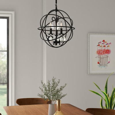 Luminaire suspendu sphère unique 3 lumières Noelia