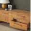 Console média en chêne brun foncé Belford-1873030489