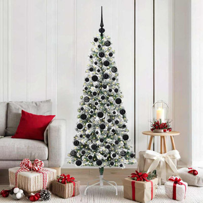 Artificial Hinged Christmas Tree Green and white