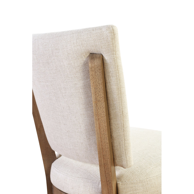Chaise de salle à manger en mélange de lin Treagan