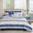 6 Piece Printed Quilt Set With Throw Pillows Blue-108977352