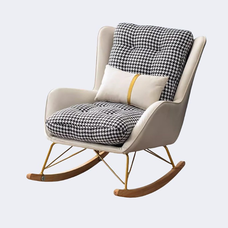 Chaise berçante Casual, Blanc cassé