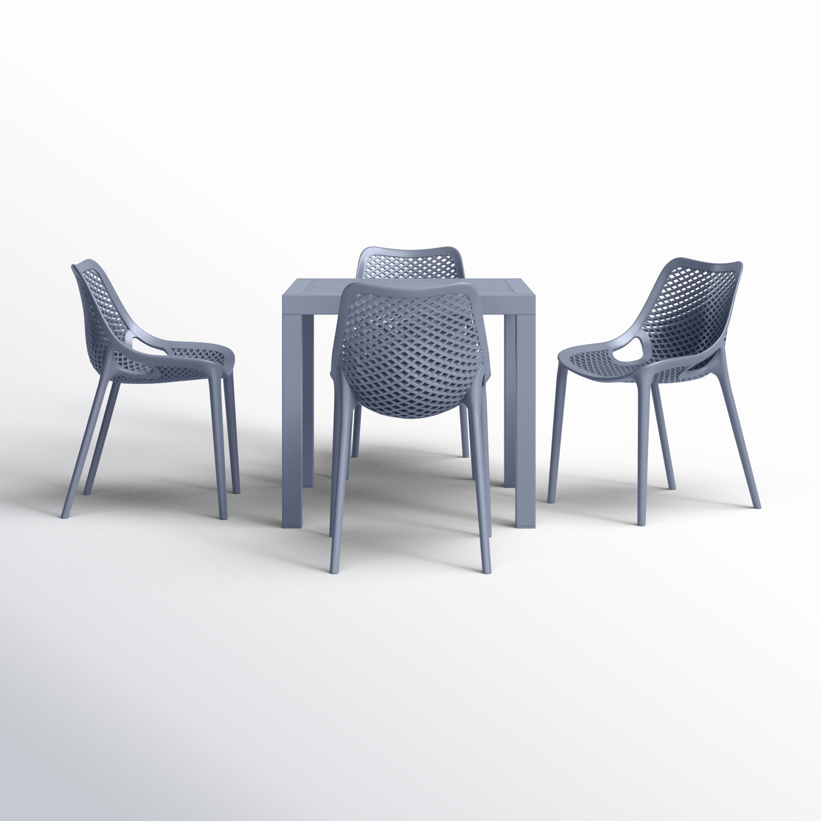 Asherton 32" Patio Dining Set, Dark Gray