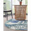 Tapis vert / blanc à motif floral Abira-1490817198