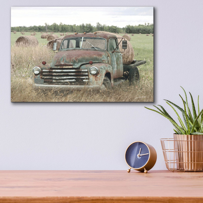  «Hay Harvest» par Lori Deiter, art mural en verre acrylique, 16 po x 12 po
