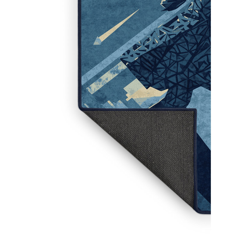 Tapis moelleux moelleux à motif géométrique d'inspiration mondiale Athanas, 2 x 4