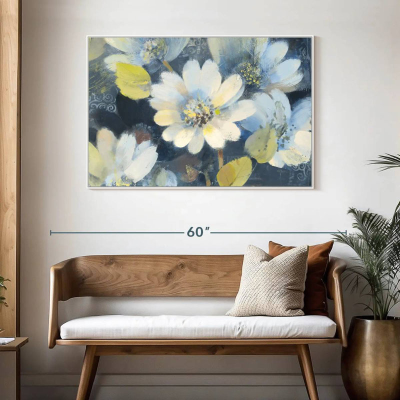 Collection Spring II, 46 po x 31 po, Cadre flottant blanc