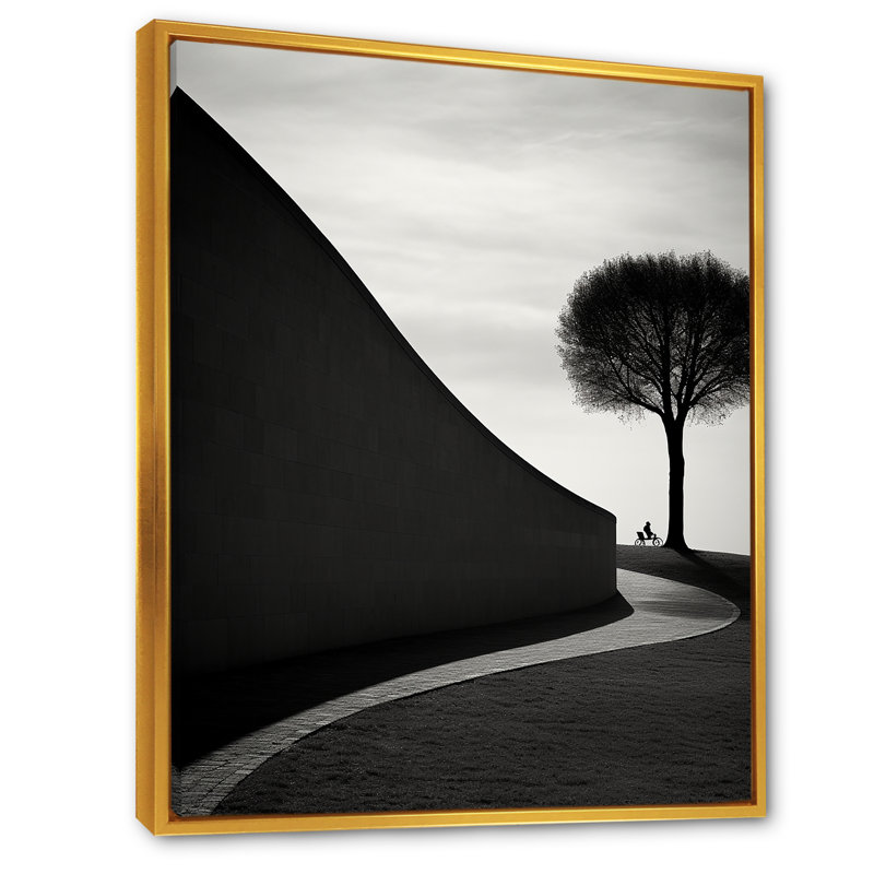 «Bridges Mimalisme Scenery I» sur toile, Cadre flottant doré, H 20 po x l 12 po x P 1 po
