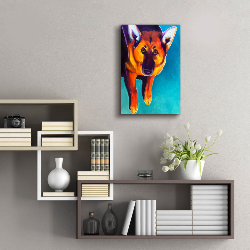 «German Shepherd - Kim» par Dawg Painter, H 24 po x l 16 po x P 0,2 po