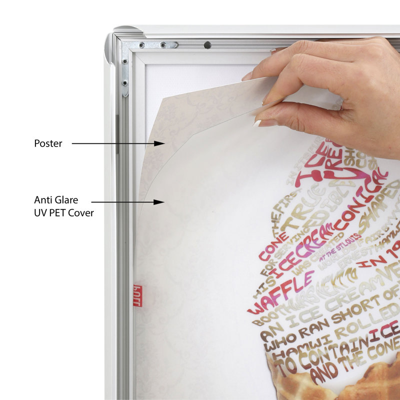 Silver Aluminum LED Wall Mount Poster Frame 18" x 24"