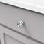 Poignée ronde Midway - Bouton d'armoire en chrome-acrylique de 1-1 / 4 po de diamètre - Quincaillerie contemporaine pour tiroirs et armoires-90850619-90850623