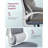 VASAGLE Office Chair, High Back Desk Chair, Mesh Computer Chair, Lumbar Support, Ergonomic Design, Foldable Armrests, Adjustable Headrest, Tilt Function, For Home Office, Dove Grey