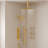 Ceiling Mount 16" Dual Rainfall Thermostatic Shower Faucet System with 6 Body Jets and Handheld Spray-89833290