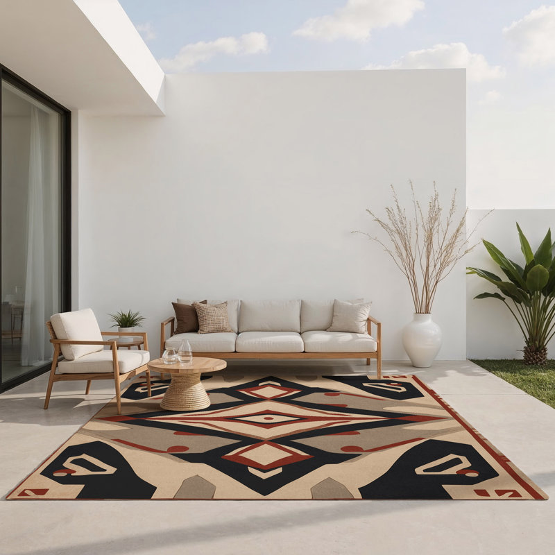 Classic Bloom Indoor And Outdoor Area Rug, Rectangle 9' x 12'