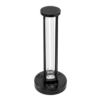 36W UV-C Light Sanitizer with Ozone & Remote Control - High-Output Ultraviolet Lamp for Home Disinfection, Odor Elimination, and Deep Cleaning (Black)