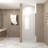 29-28"X 72" Bifold Shower Door, 1/4"(6Mm) Tempered Glass, Chrome  Aluminum Frame, Explosion Proof Film-121702874