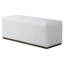 Rectangle bois blanc - tissu, 46,84 pouces de long, 19,13 de large, 18,53 de haut, 34,14 livres, sens de conception simple et élégant, expérience d'assise confortable et incassable, multiples fonctionnalités pour