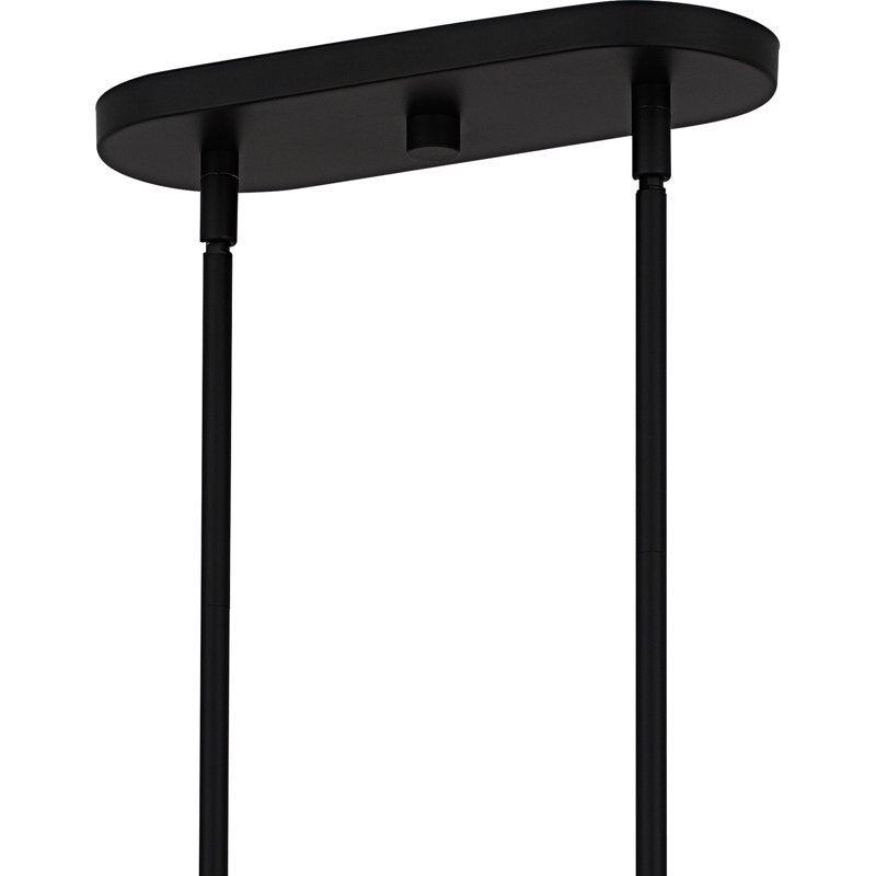Cleo 3-Light Matte Black Linear Chandelier