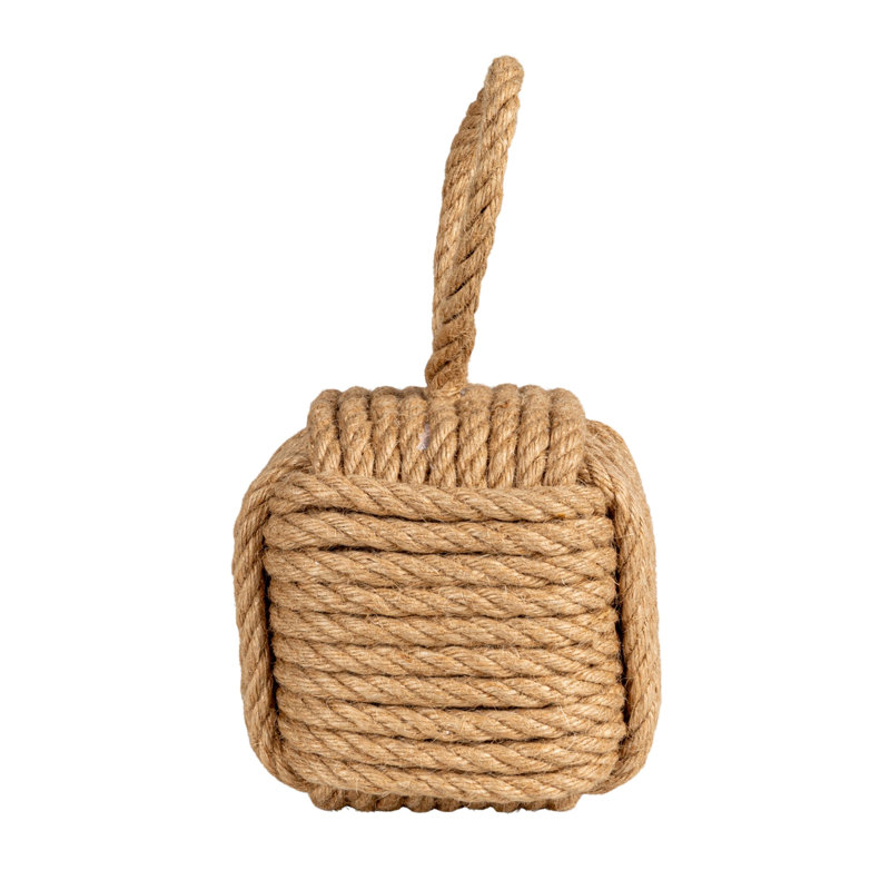 Dag Rope Knot Weighted Floor Stop, Natural