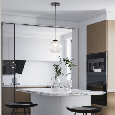 Luminaire suspendu sphérique en verre Sokix