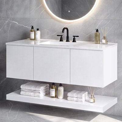 Meubles-lavabos modernes (incluant le meuble et le lavabo) Rangement en MDF
