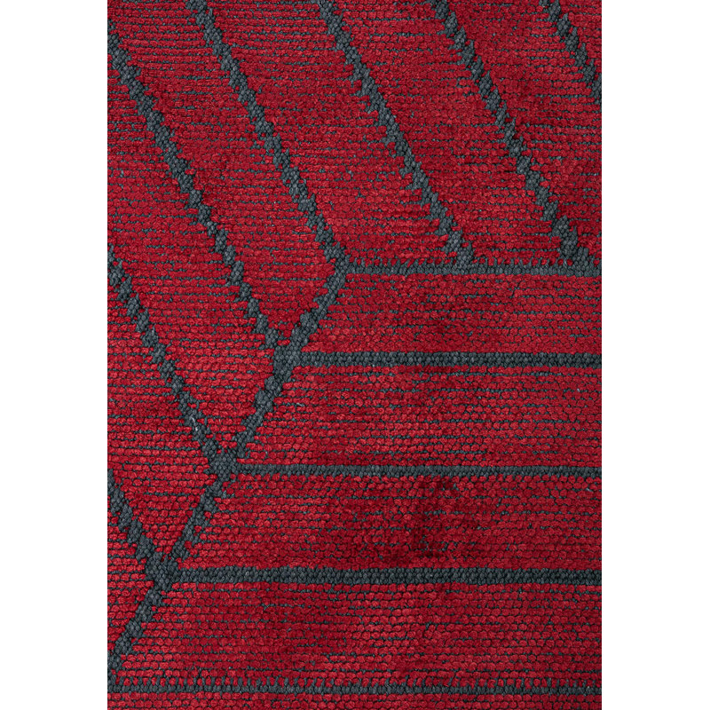 Liscomb Geometric Hand Loom Indoor / Outdoor Area Rug, Rectangle 6'7" x 9'10"