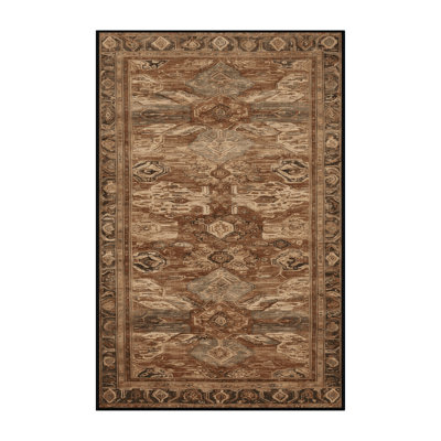 Machine Washable Persian Brown Area Rug