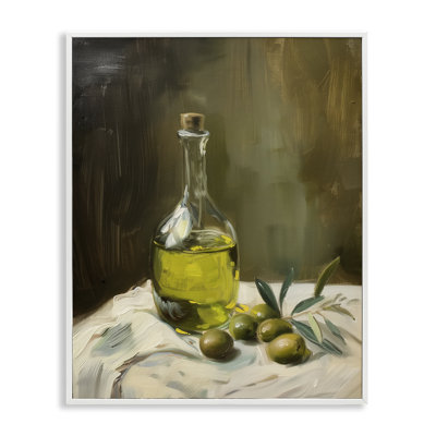 Olive Oil Still Life Framed Giclee, design by Arlington Prints