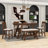 Damu 6 - Piece Dining Set, Dining Table with Storage Shelf and Bench and 4 Chairs-1664202796-1664202799