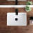 19.8" X 13.7" Undermount Bathroom Sink White Ceramic Rectangular Bathroom Sink Modern Vanity Sink With Overflow